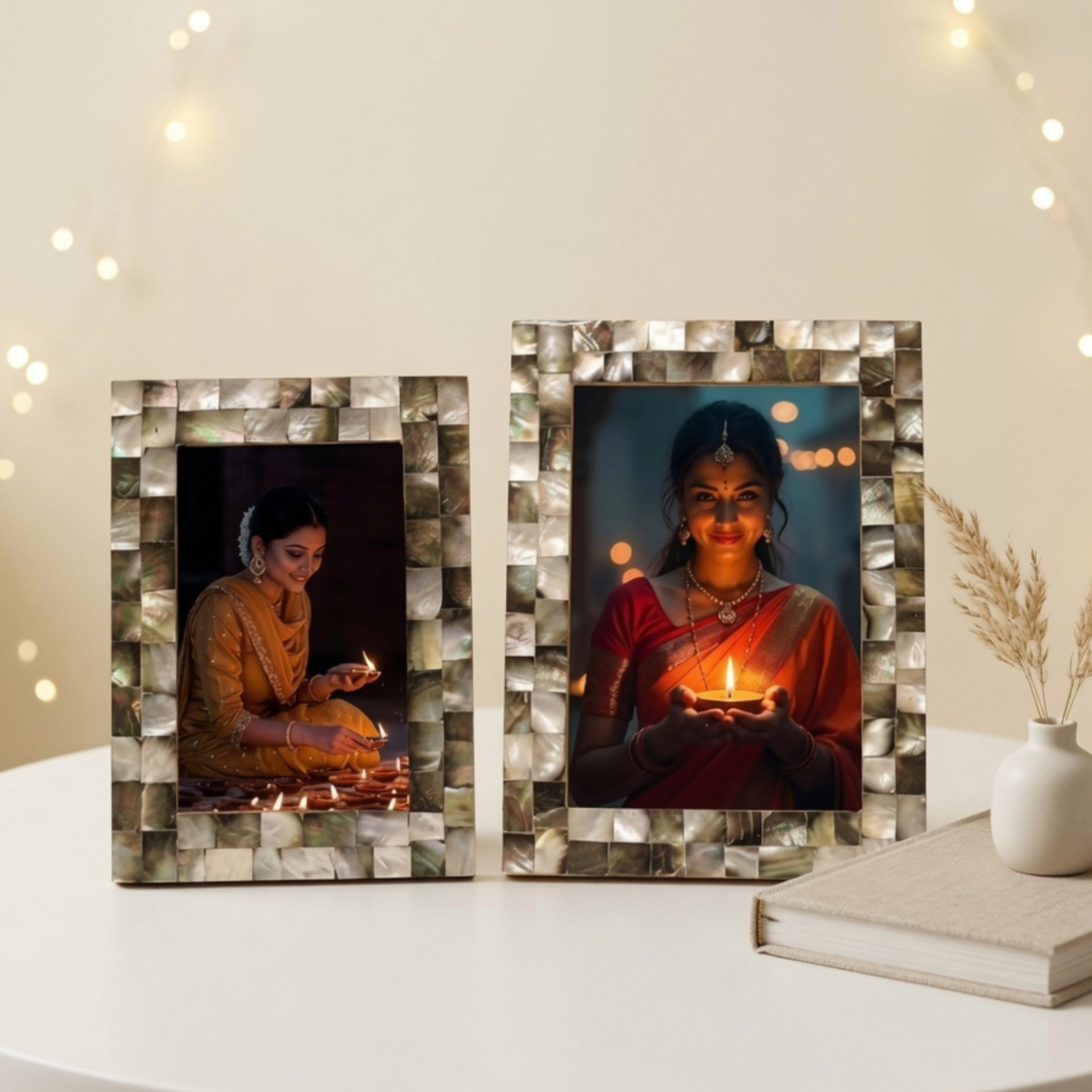 Pearl Photo Frame Black -(4x6) & (5x7)