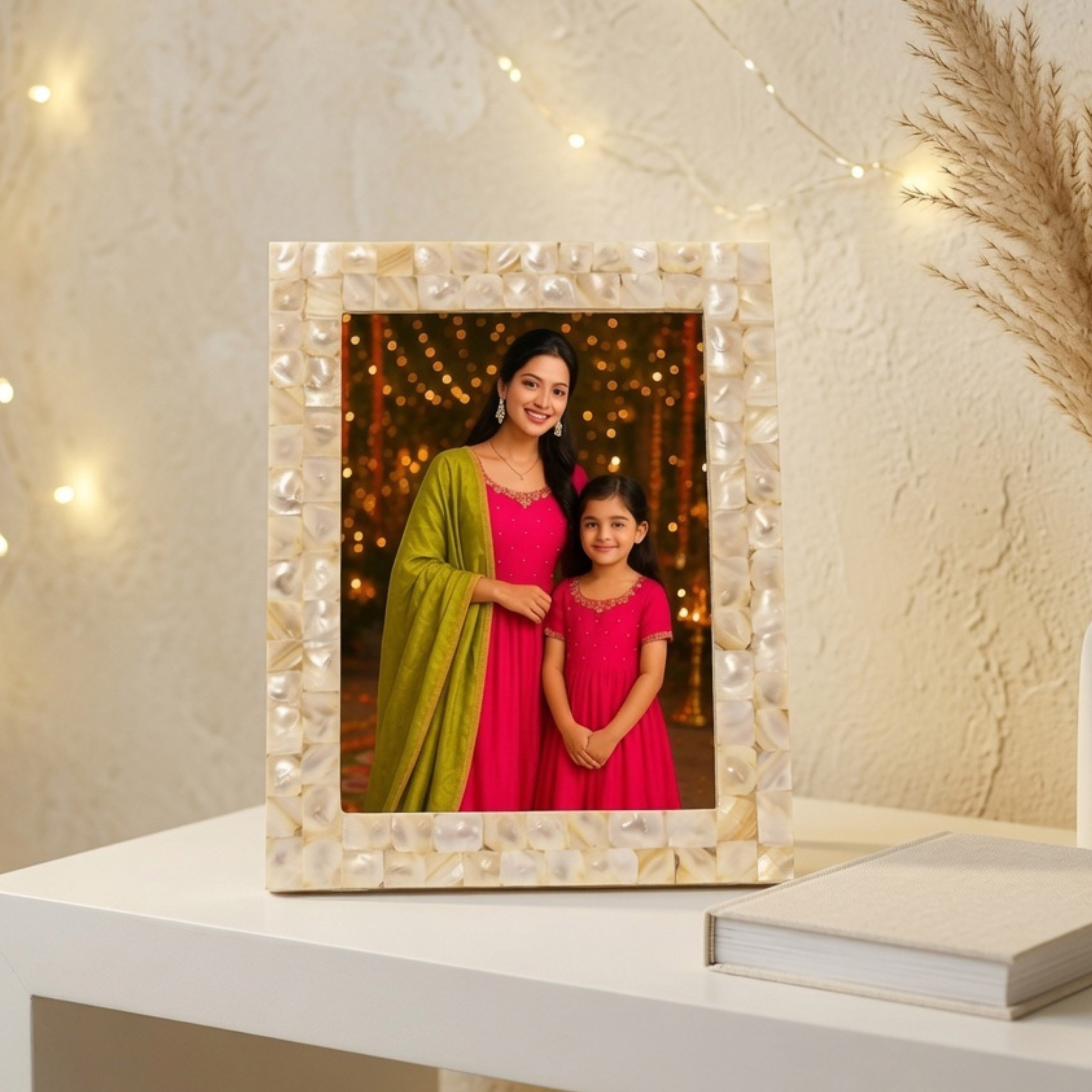 Elegant Pearl Photo Frame - 6x8