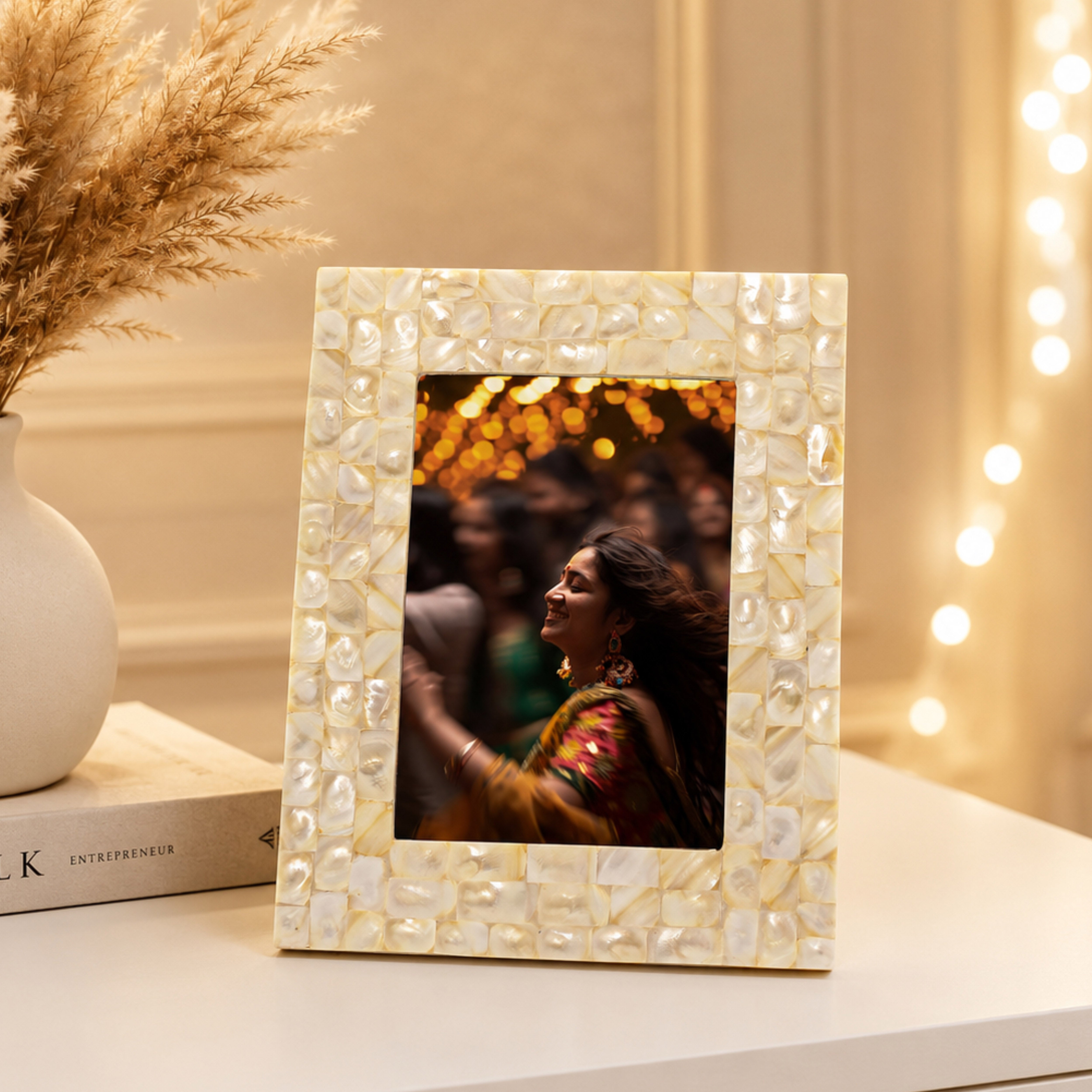 Elegant Pearl Photo Frame - 5x7