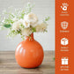 Metal Flower vase Orange Large 