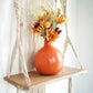 Orange bud metal flower vases with flower 