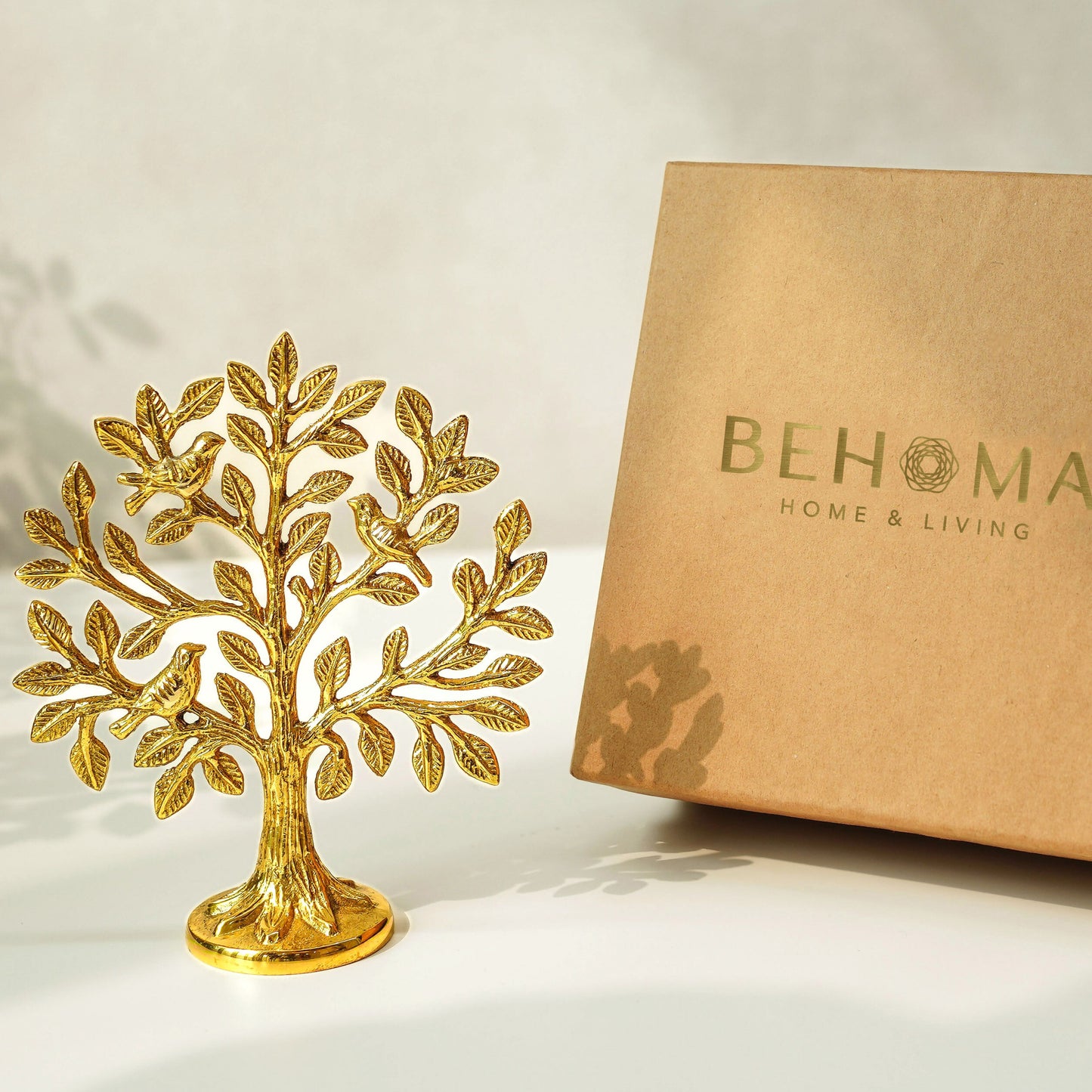 Pure Brass Kalpvriksh with Birds (6 inch)