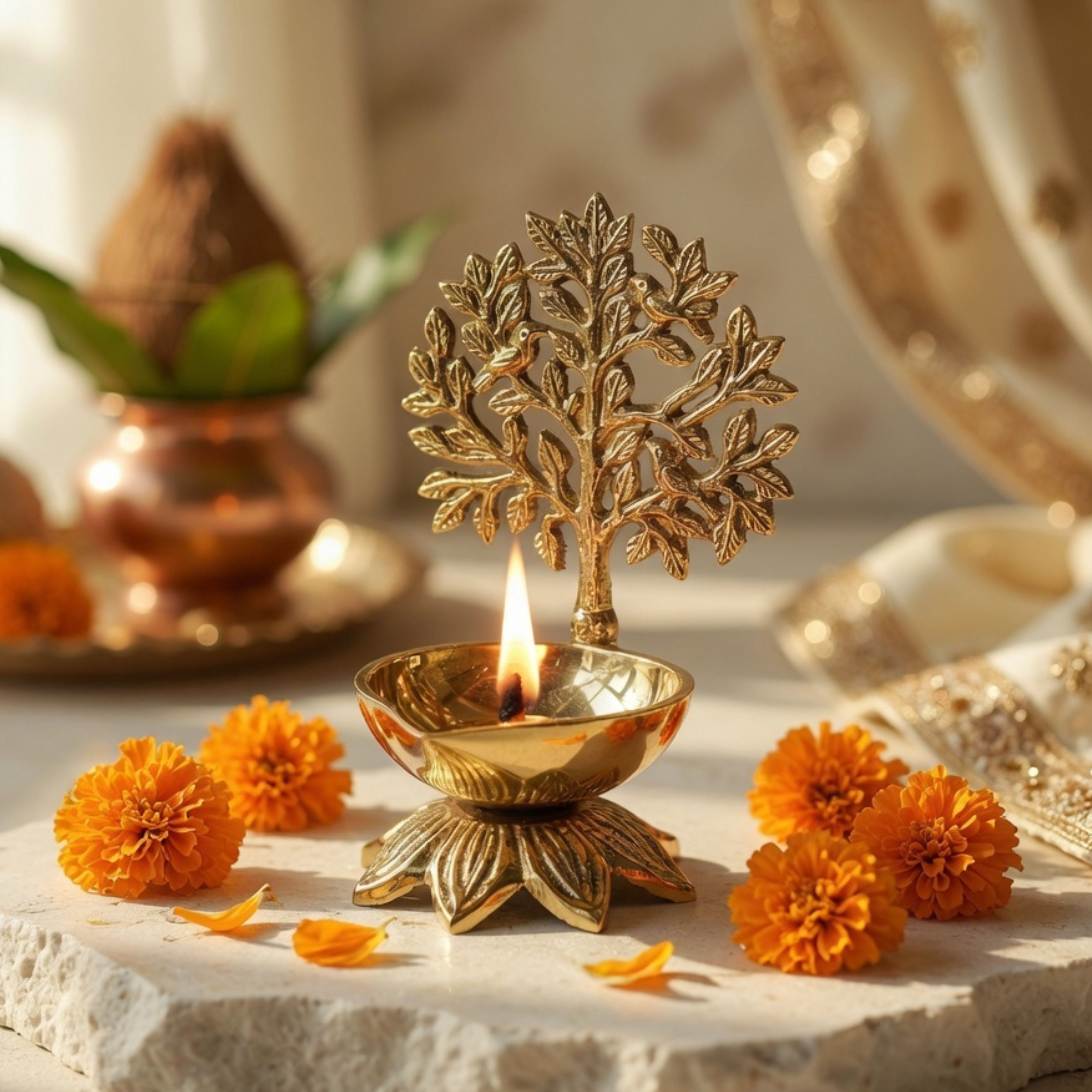 Brass Kalpvriksh Diya
