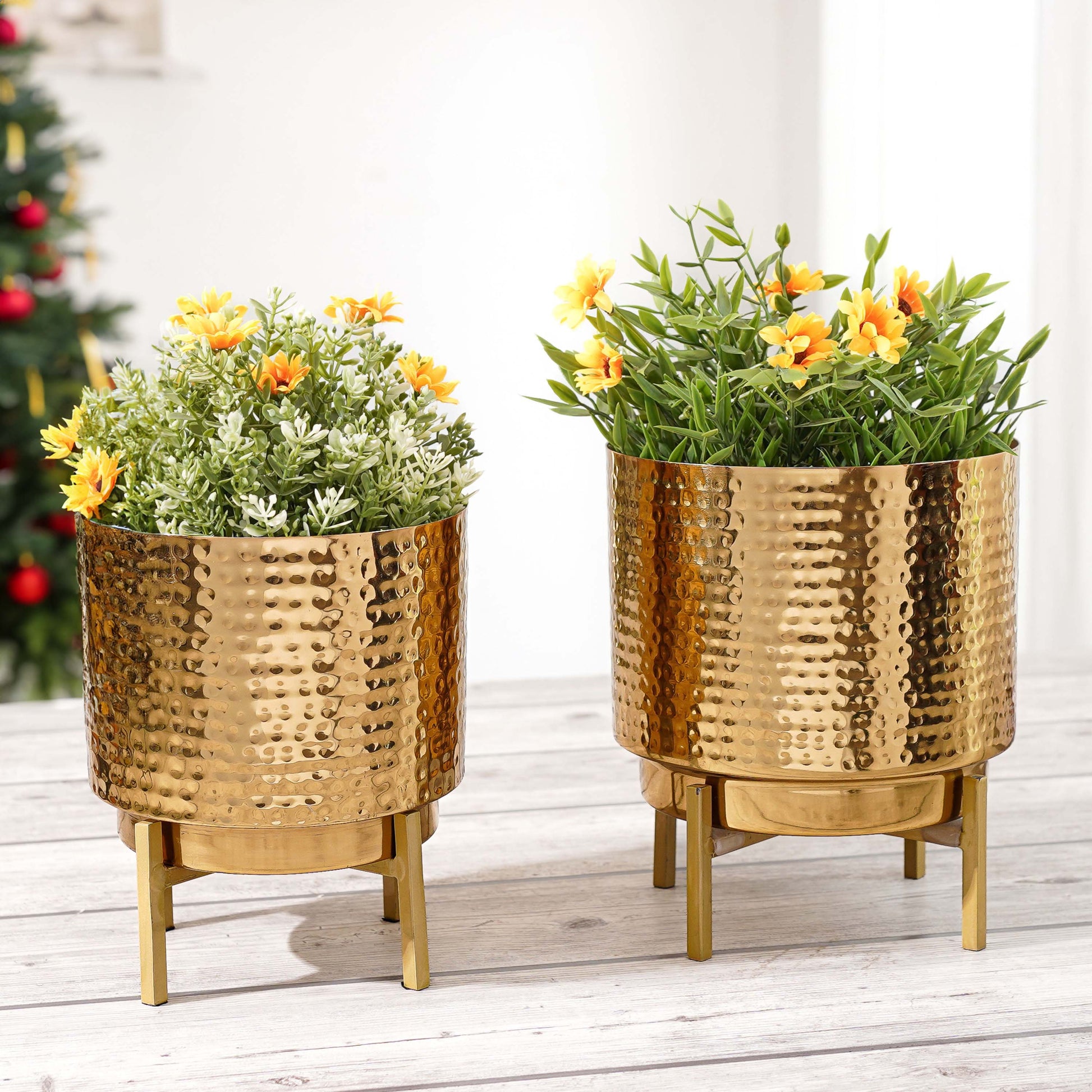 Elegance Metal Planter, Set - Behoma