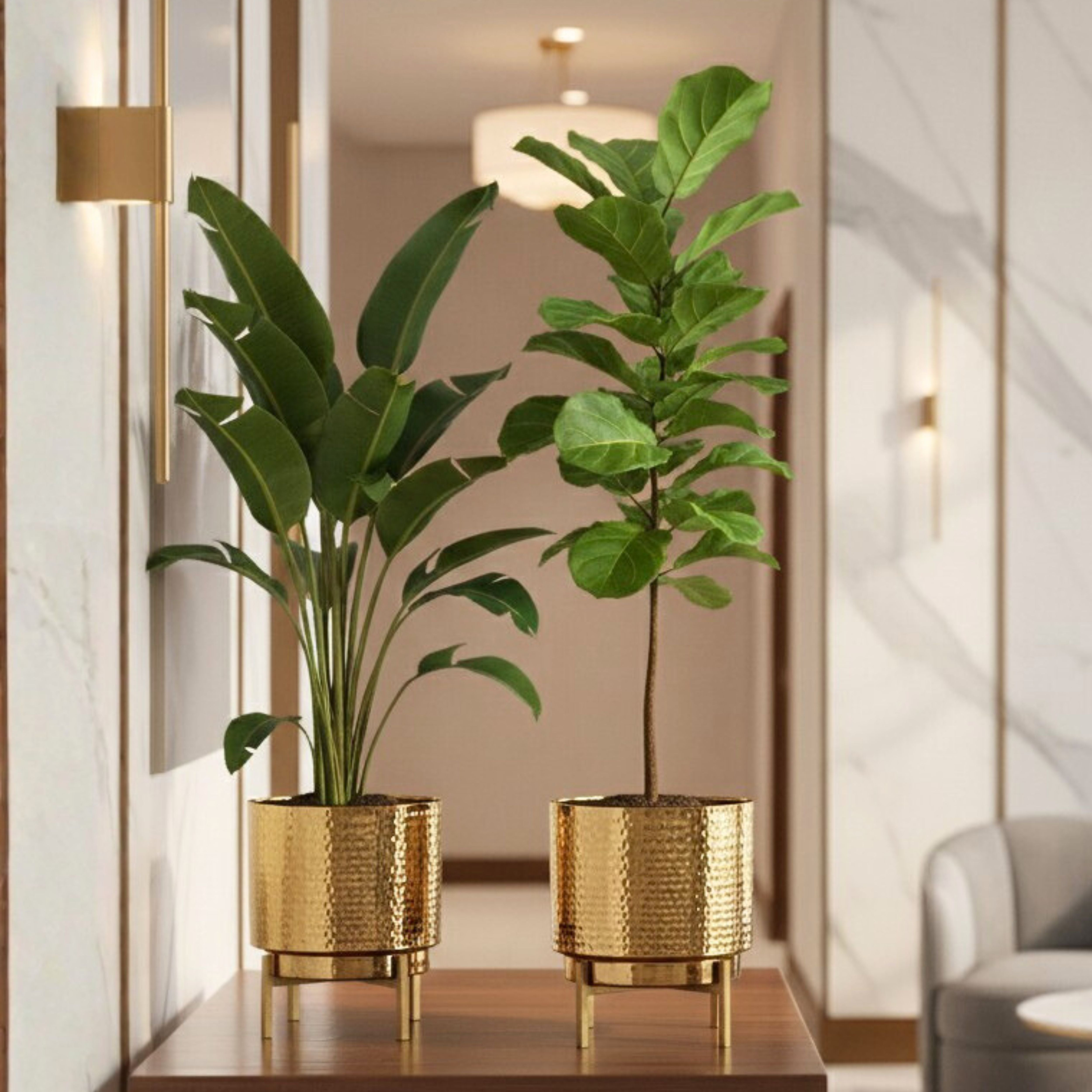 Elegance Metal Planter, Set (Planter Only)