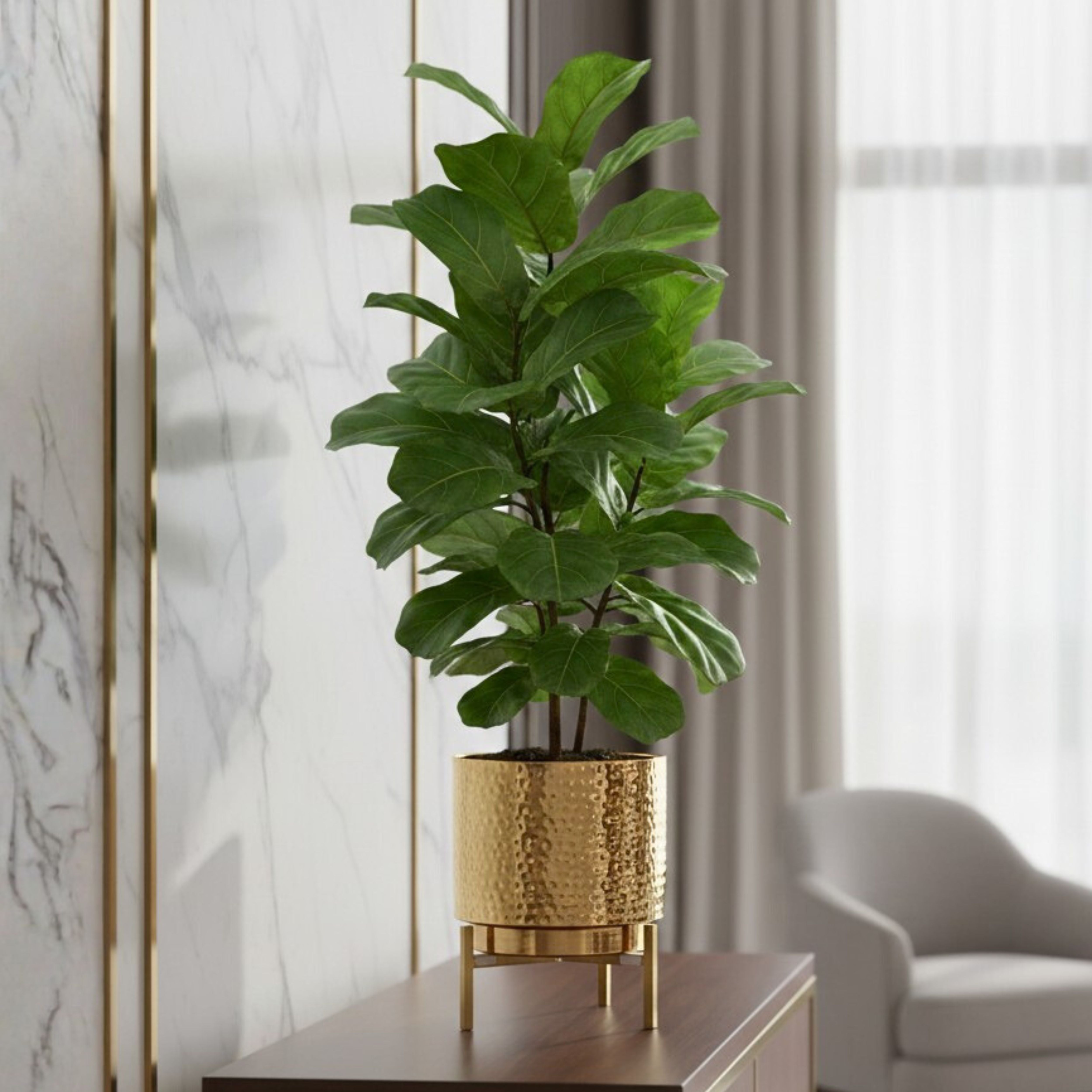 Hammered Metal Planter, Small (Planter Only)