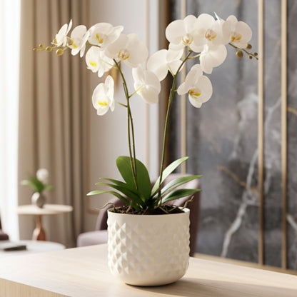 Pineapple Metal Planter, White (Pot Only)