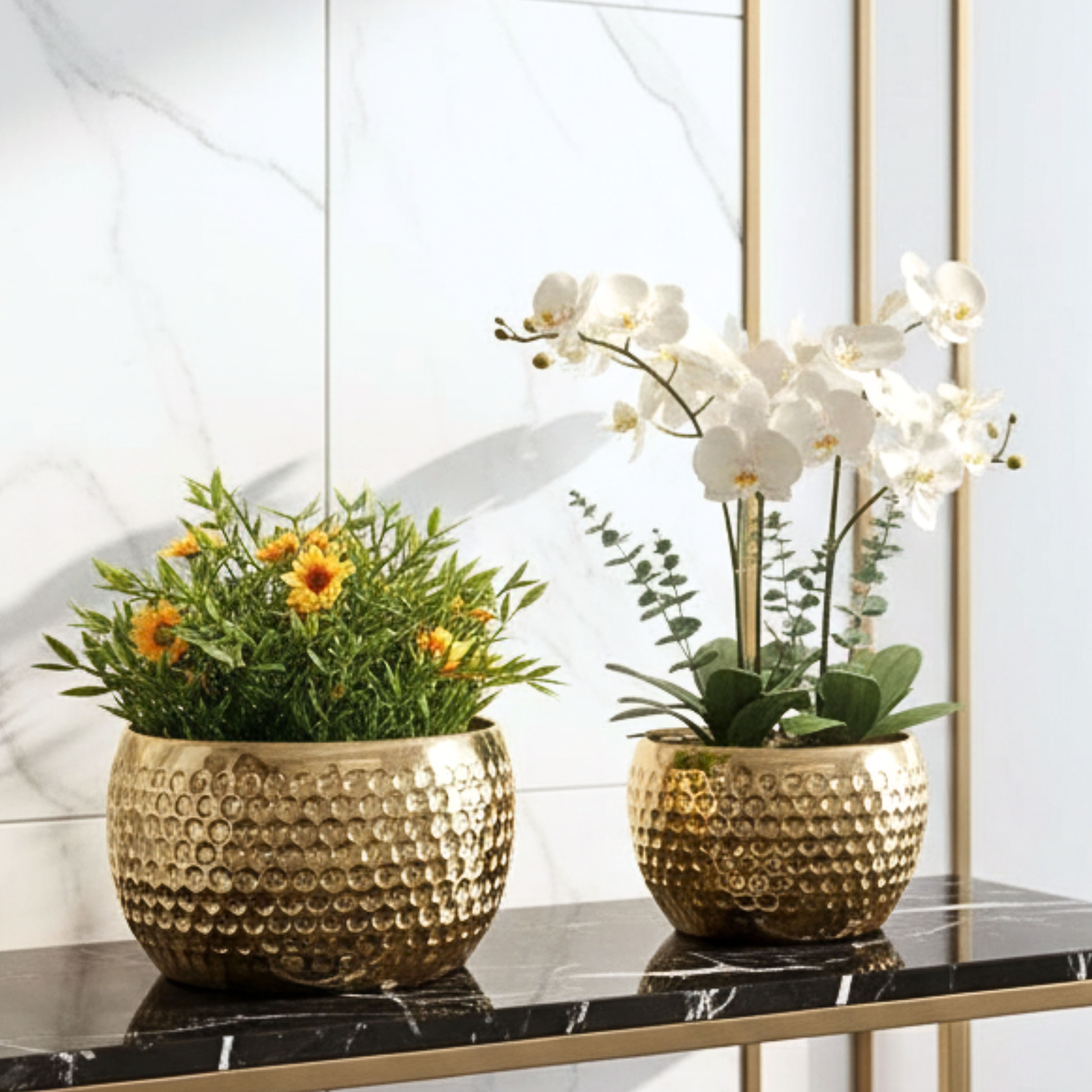 Honeycomb Metal Planter, Set (Pot Only)