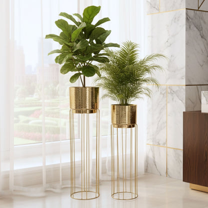 Tall Stand Metal Planter, Set (Planter Only)