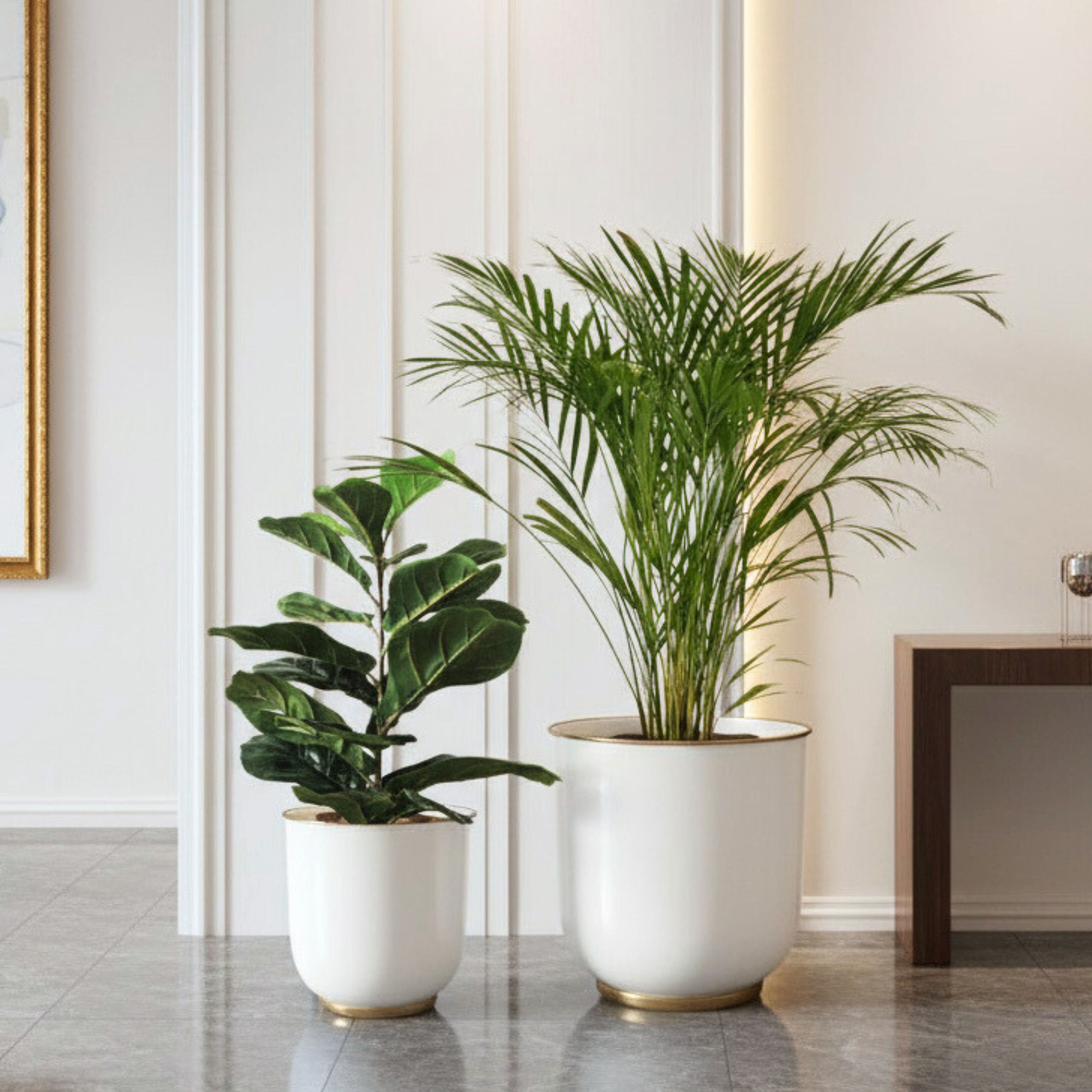 Floor Metal Planter, Set (Pot Only)