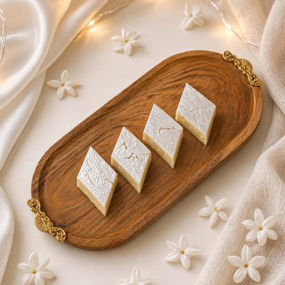 Wood & Brass Tray – Large