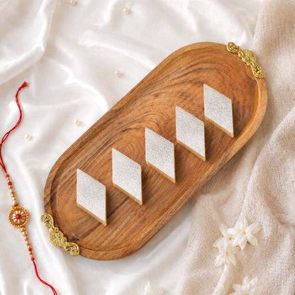 Wood & Brass Tray, Small
