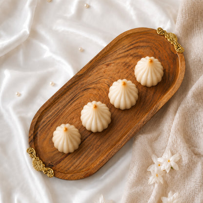 Wood & Brass Tray – Small