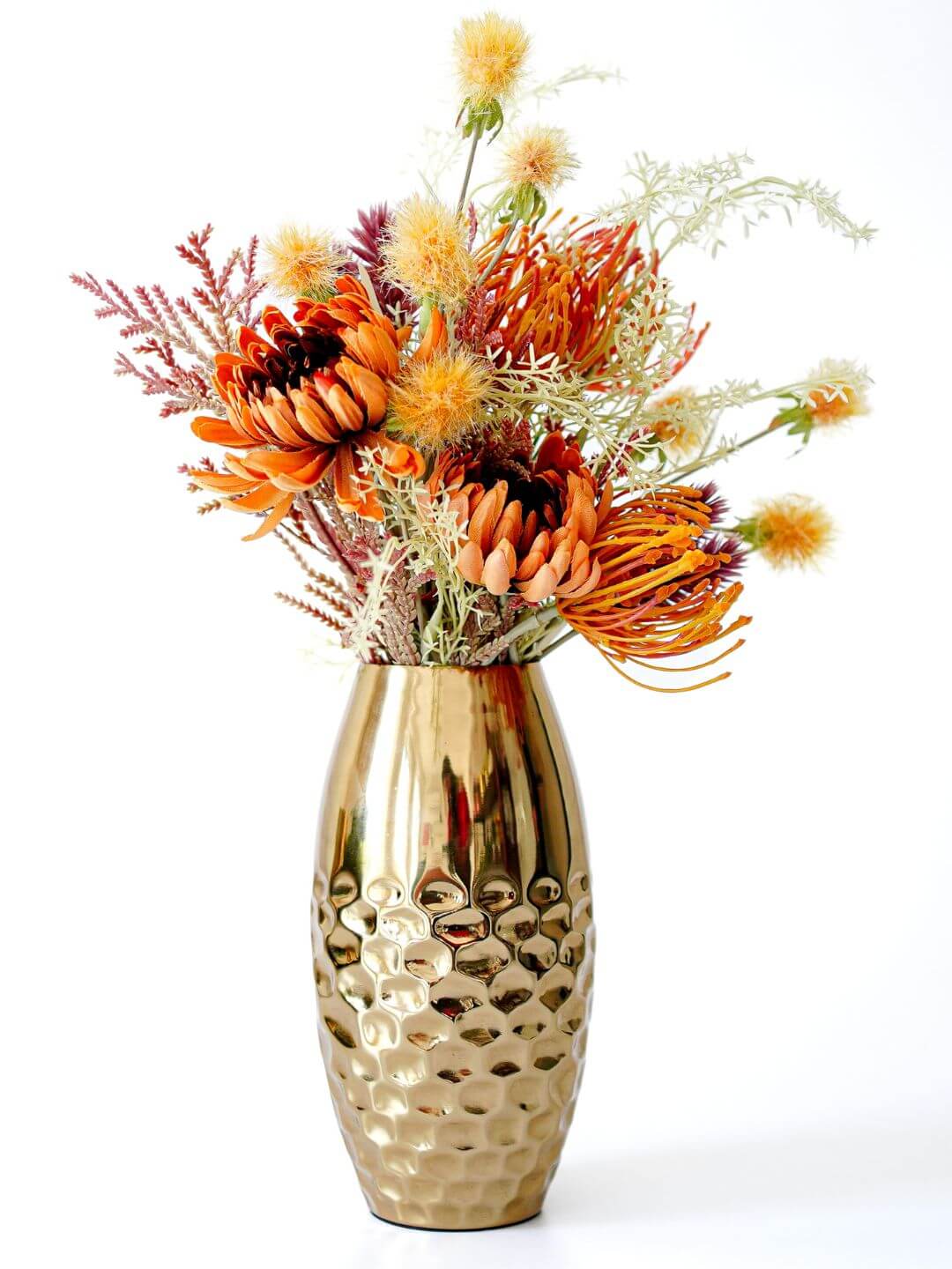  Metal  Big Hammered Flower vase