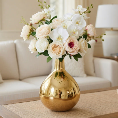 Metal Flower Vase, Tall
