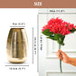 Combo of Ribbed Metal Vase and Bougainvillea