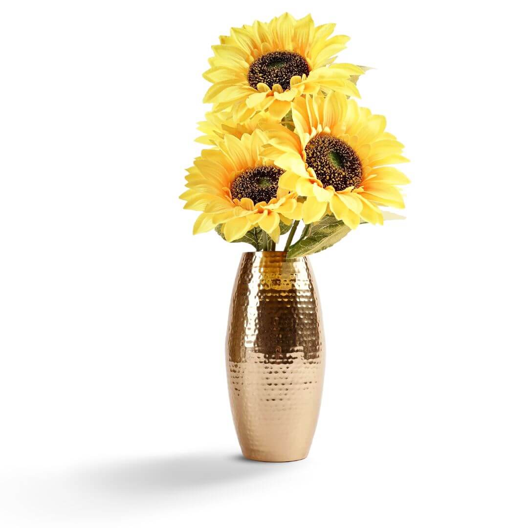  Metal Small Hammered Flower vase