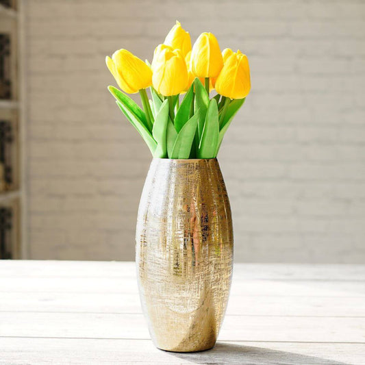 Metal Textured Flower vase
