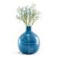 Opal blue metal Flower vase -Large 