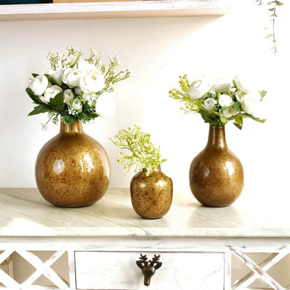 Metal Flower Vase, Set of 3 - Behoma