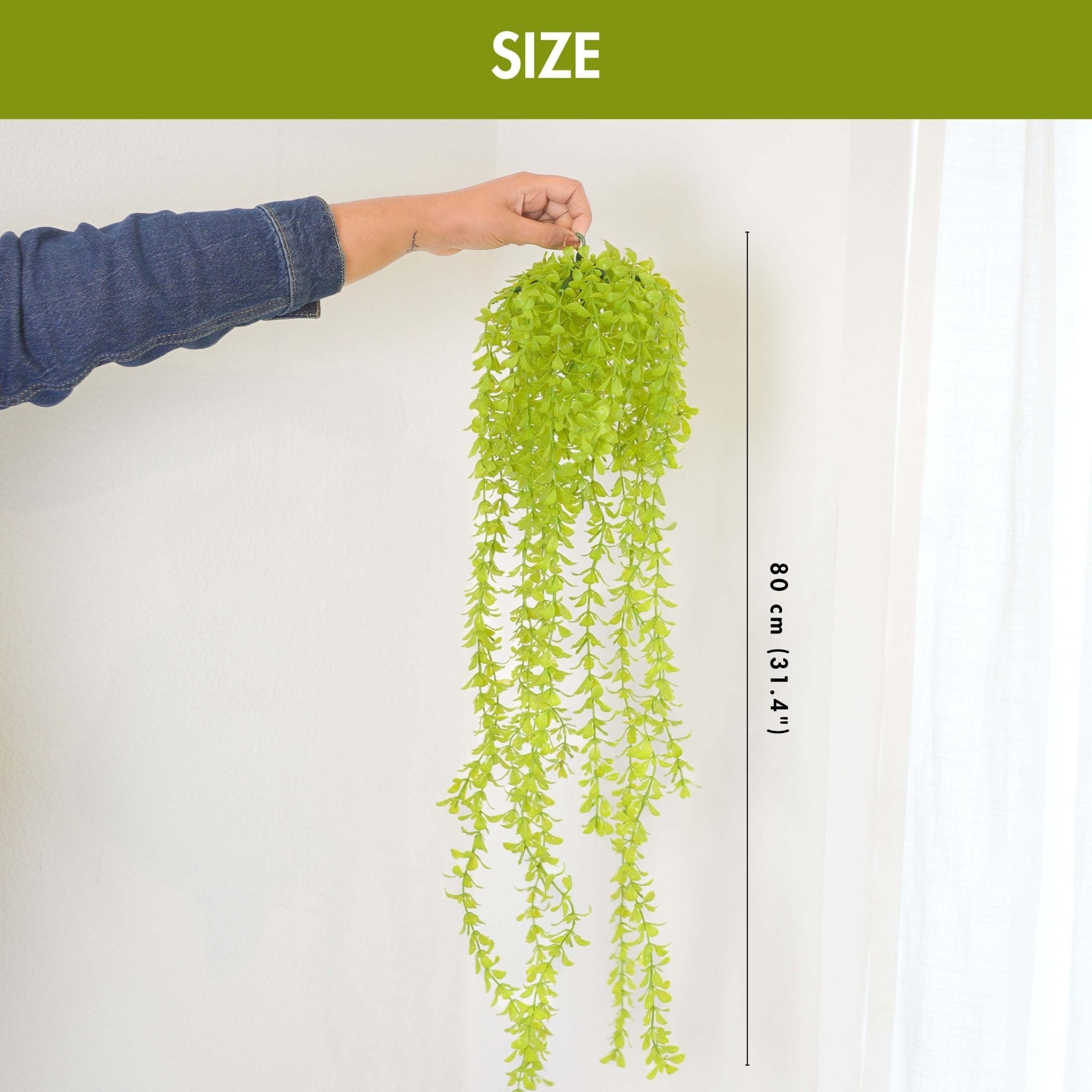 Artificial Green Falling Vine Plant - Behoma