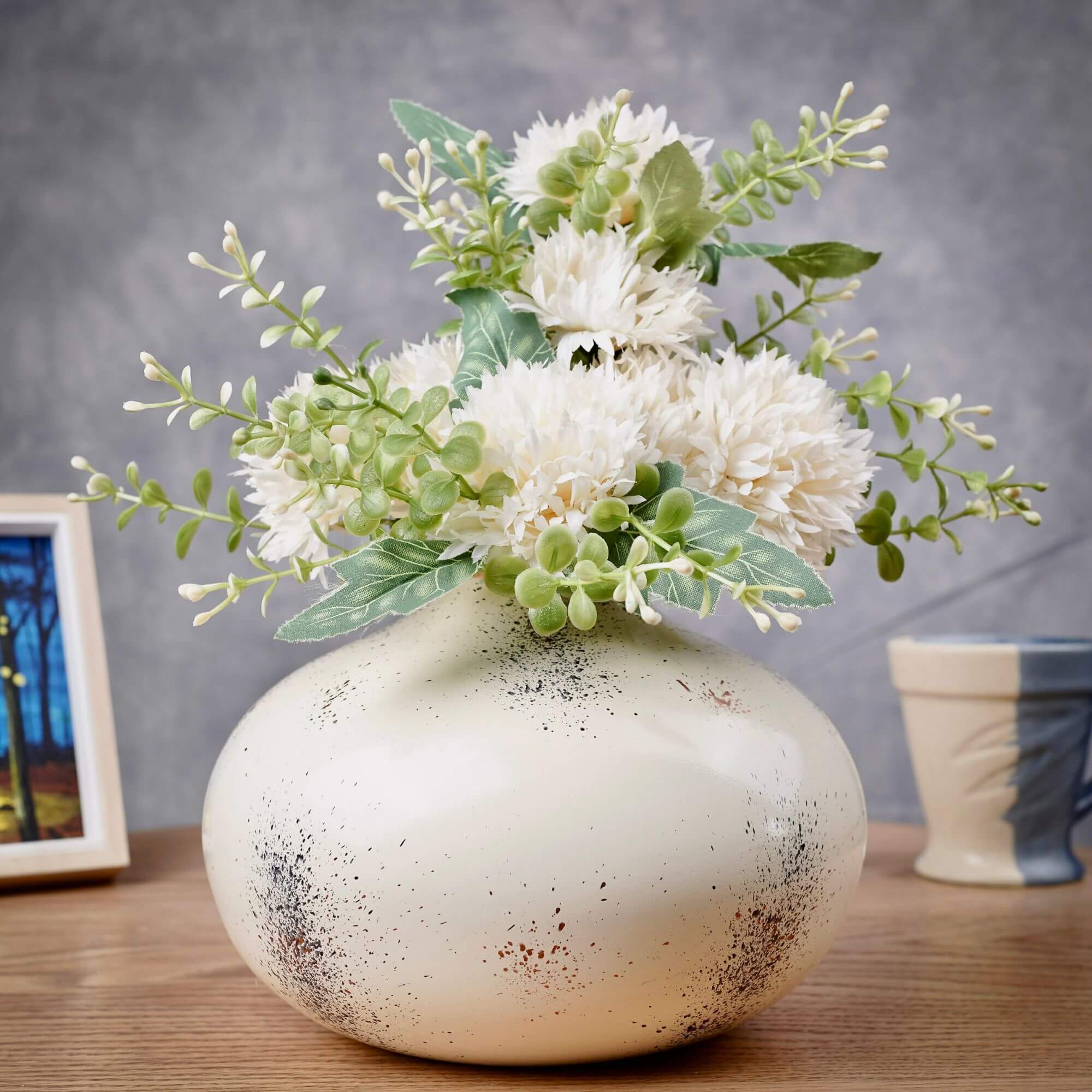 Metal Bud Flower Vase, Large - Behoma