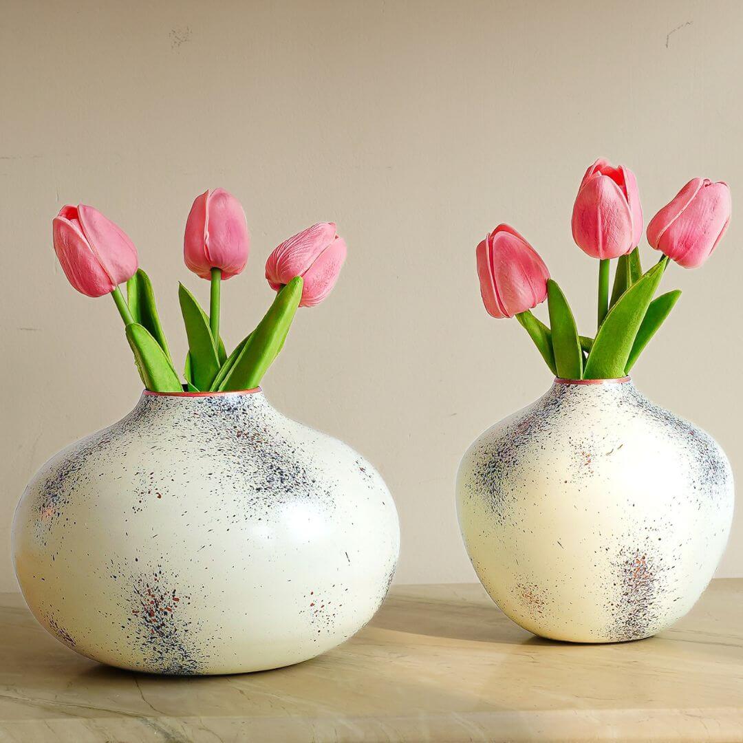 Metal Bud Flower Vase Set - Behoma