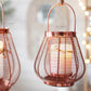 Cage Candle Holder, Copper - 9.8''X 7.8'' - Behoma