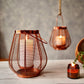 Cage Candle Holder, Copper - 9.8''X 7.8'' - Behoma