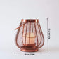 Cage Candle Holder, Copper - 9.8''X 7.8'' - Behoma