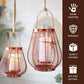 Cage Candle Holder, Copper - 9.8''X 7.8'' - Behoma