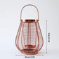 Cage Candle Holder, Copper - 9.8''X 7.8'' - Behoma