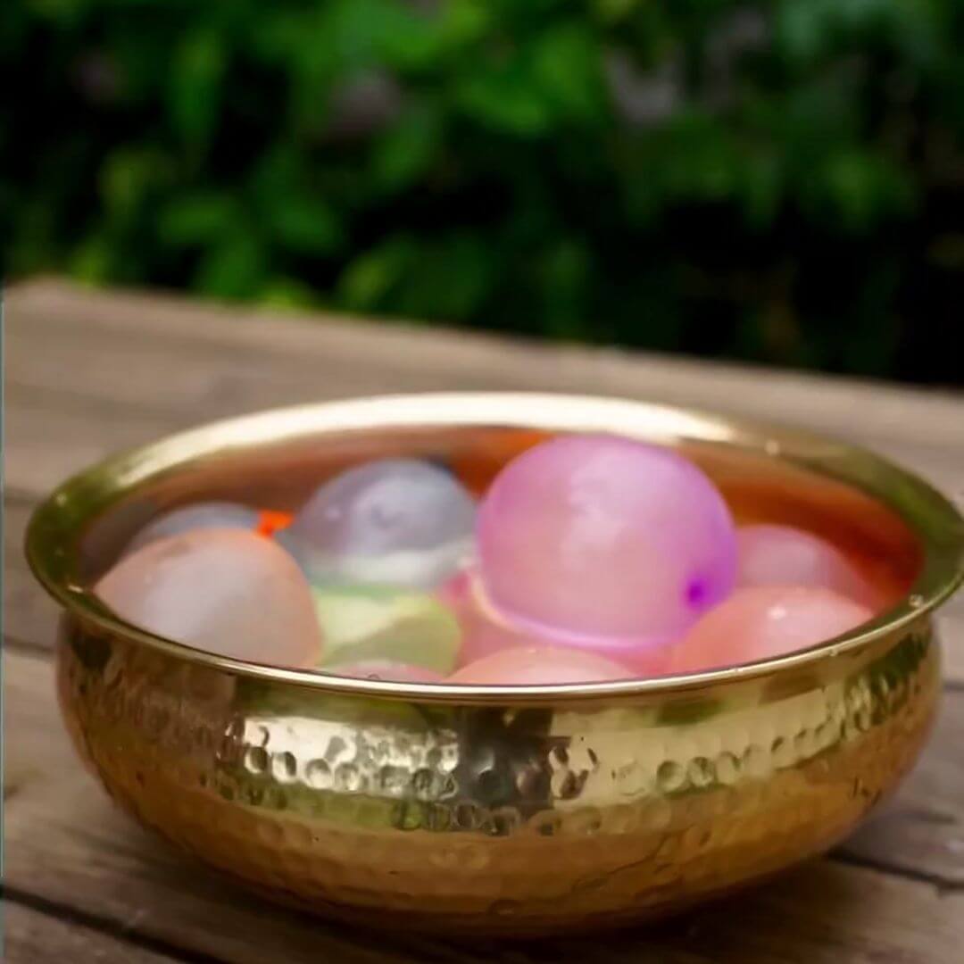 Metal Urli, Metal urli bowl, Traditional urli bowl, Floating flower urli