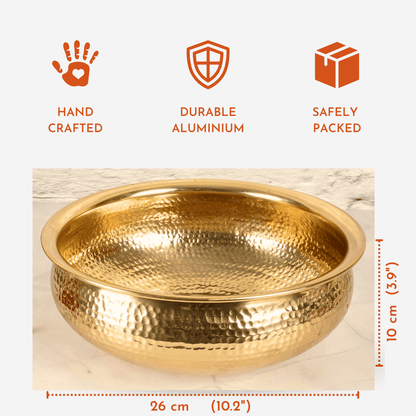 Metal Urli, Metal urli bowl, Traditional urli bowl, Floating flower urli