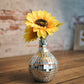 Disco Ball Glass Mosaic flower Vase, - Behoma
