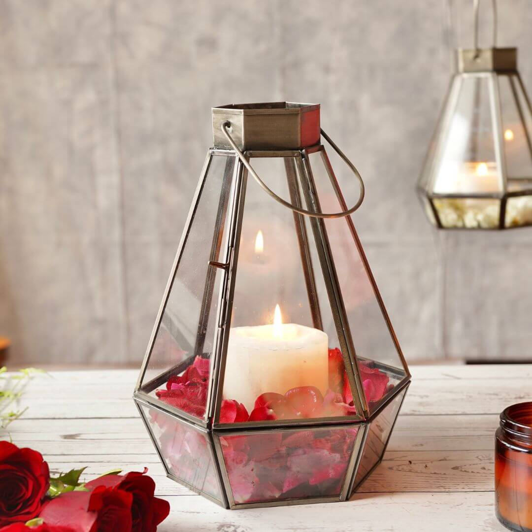 Drop Lantern, Nickel Black - Set - 9.4'' & 7.2'' - Behoma