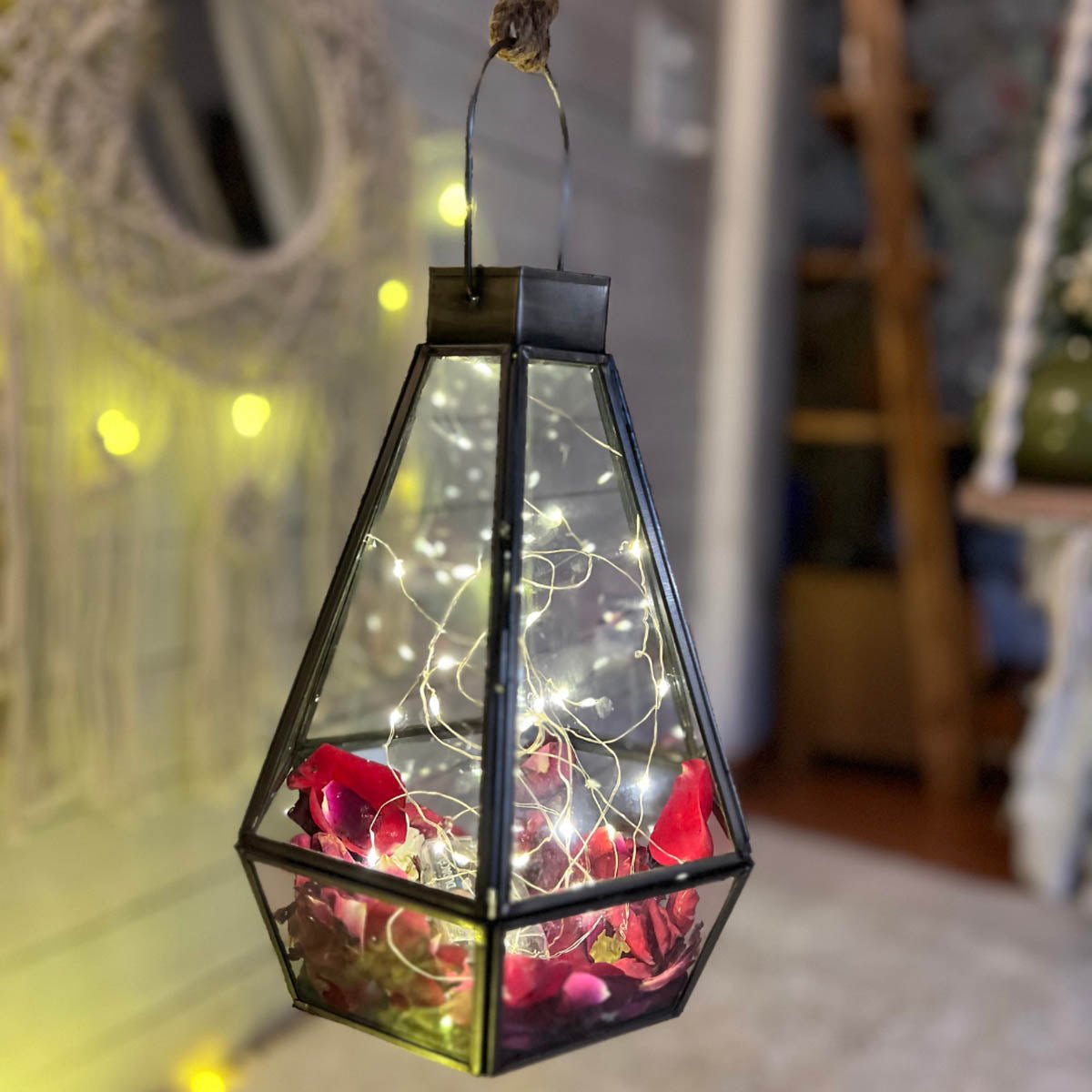 Drop Lantern, Nickel Black - Set - 9.4'' & 7.2'' - Behoma