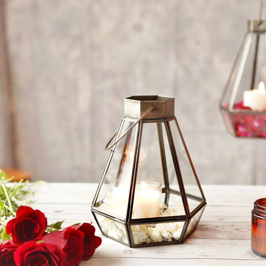 Drop Lantern, Nickel Black - Set - 9.4'' & 7.2'' - Behoma