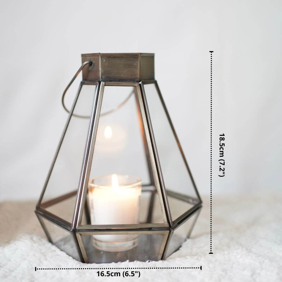 Drop Lantern, Nickel Black - Set - 9.4'' & 7.2'' - Behoma