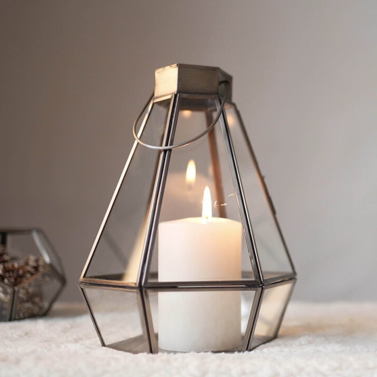 Drop Lantern, Nickel Black - Set - 9.4'' & 7.2'' - Behoma