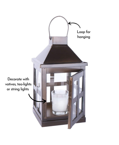 Duke Lantern, Chocolate - Set - 9.6'' & 8.6'' - Behoma