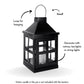 Duke Lantern, Matt Black - Set - 9.6'' & 8.6'' - Behoma