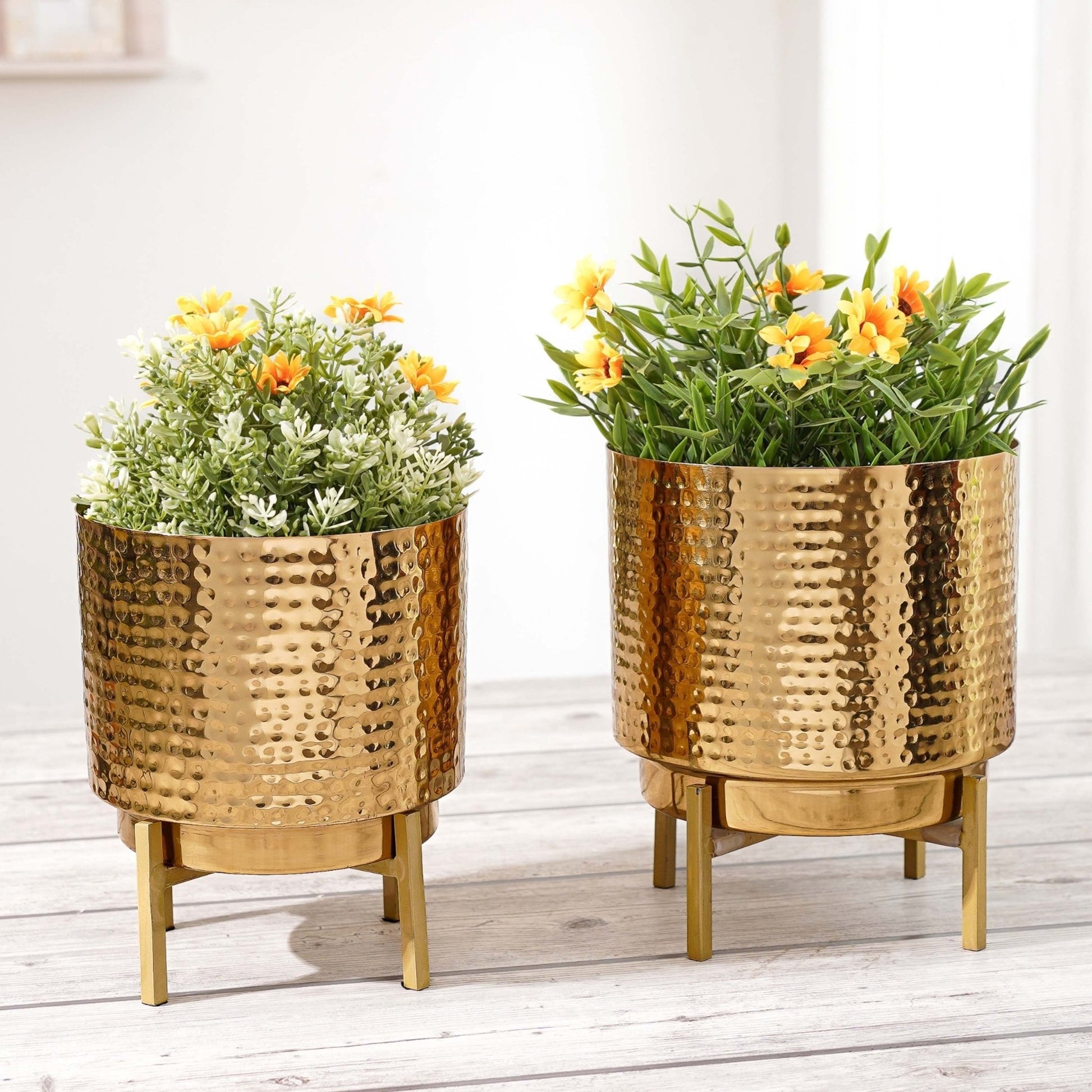 Elegance Metal Planter, Set - Behoma