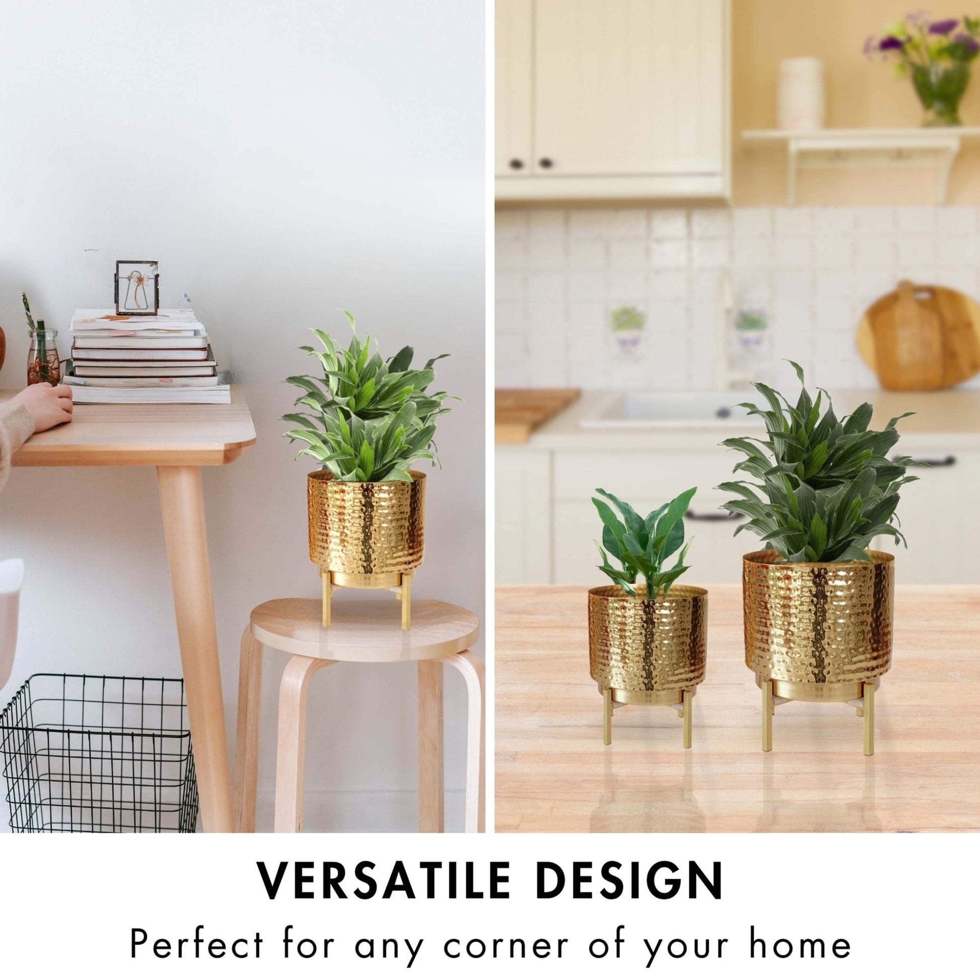 Elegance Metal Planter, Set - Behoma
