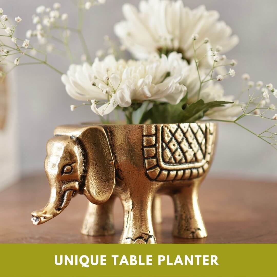 elephant statues, metal figurines