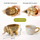 elephant statues, metal figurines