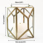Geometric Lantern, Antique Brass, Set - 8.6'' & 6.69'' - Behoma