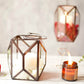 Geometric Lantern, Antique Copper - 8.6''X6.1'' - Behoma