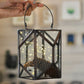Geometric Lantern, Antique Copper - 8.6''X6.1'' - Behoma