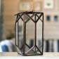 Geometric Lantern, Antique Copper - 8.6''X6.1'' - Behoma